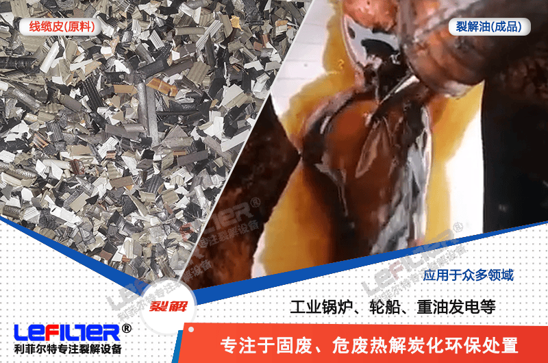 廢電纜橡膠皮熱解能出多少油？
